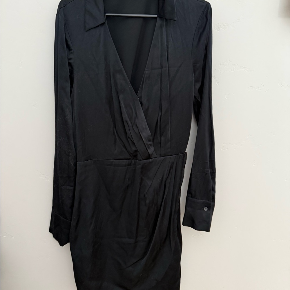Satin Long Sleeve Dress